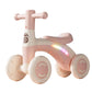 🚼50% OFF NOW! Baby Toddler Balance Bike‑ Anti‑Tip 4‑Wheel Kids Walking Toy with Music & Light, Silent‑Wheel No‑Pedal Baby Ride‑On for Indoor Early Walking Training