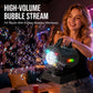 🔥50% OFF NOW! Portable Electric Bubble Machine‑High‑Output RGB LED Bubble Maker, USB Rechargeable with Wireless Remote Control for Parties, Weddings & Stage Events
