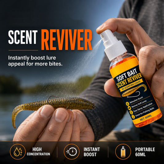 🎣50% OFF NOW! Soft Bait Scent Booster Spray‑60ML High‑Concentration Fishing Lure Scent Reviver, Portable Instant Attractant Spray for Fresh & Saltwater Soft Baits