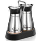 🐧50% OFF NOW! Penguin Design Salt and Pepper Shaker Set, Transparent Glass Bottom Seasoning Dispenser, Large‑Mouth Refillable Spice Container for Kitchen Countertop