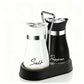 🐧50% OFF NOW! Penguin Design Salt and Pepper Shaker Set, Transparent Glass Bottom Seasoning Dispenser, Large‑Mouth Refillable Spice Container for Kitchen Countertop