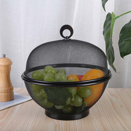 🧺50% OFF NOW! Breathable Mesh Fruit Basket with Bug-Proof Lid – Drainable Storage Bowl, Ventilated Produce Holder for Kitchen Counter Fruits & Vegetables