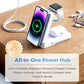 🔋50% OFF NOW! 3‑in‑1 Foldable Magnetic Wireless Charging Stand, Strong Magnetic Lock Fast Charger Station for Phone, Smart Watch & Earbuds, Portable Multi‑Device Charging Dock