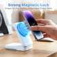 🔋50% OFF NOW! 3‑in‑1 Foldable Magnetic Wireless Charging Stand, Strong Magnetic Lock Fast Charger Station for Phone, Smart Watch & Earbuds, Portable Multi‑Device Charging Dock