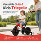 🚲50% OFF NOW! 3‑in‑1 Kids’ Tricycle Balance Bike – Ultra‑Light One‑Click Fold Toddler Tricycle with Push Handle, Safe Triangle Base for Kids Outdoor Play