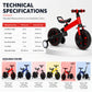 🚲50% OFF NOW! 3‑in‑1 Kids’ Tricycle Balance Bike – Ultra‑Light One‑Click Fold Toddler Tricycle with Push Handle, Safe Triangle Base for Kids Outdoor Play