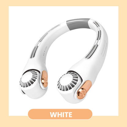 🌬️50% OFF NOW! Rotating‑Head Low‑Noise Neck Fan‑Rechargeable Portable Hands‑Free Hanging Neck Fan, Adjustable Personal Cooling Fan for Outdoor Travel Sports Daily Use