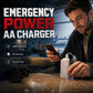🔋50% OFF NOW! Portable Emergency Phone Charger‑AA Battery‑Powered Power Bank with LED Flashlight, Pocket‑Size USB Emergency Backup Charger for Outdoor Travel Camping