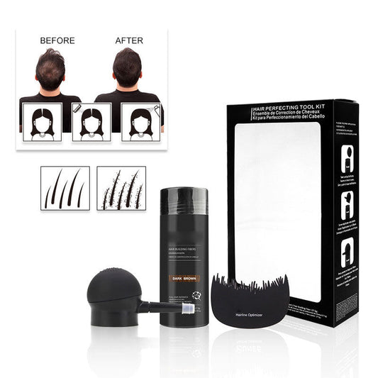 💇50% OFF NOW! Hair Building Fibers Set‑Complete Hair Perfecting Tool Kit, Instantly Conceal Thinning Hair & Bald Spots for Natural Fuller‑Looking Hair