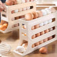 🥚50% OFF NOW! 4‑Tier Tilted Design Egg Storage Rack – Auto‑Roll‑Down Refrigerator Egg Holder, Space‑Saving Egg Dispenser Container for Fridge Kitchen Organization