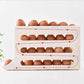 🥚50% OFF NOW! 4‑Tier Tilted Design Egg Storage Rack – Auto‑Roll‑Down Refrigerator Egg Holder, Space‑Saving Egg Dispenser Container for Fridge Kitchen Organization