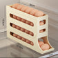 🥚50% OFF NOW! 4‑Tier Tilted Design Egg Storage Rack – Auto‑Roll‑Down Refrigerator Egg Holder, Space‑Saving Egg Dispenser Container for Fridge Kitchen Organization