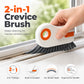 50% OFF NOW! 2‑in‑1 Window Groove Cleaning Brush, Crevice Brush with Built‑in Scraper, Ergonomic Deep‑Clean Tool for Window Tracks, Sliding Door Gaps & Narrow Crevices