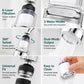 🚰50% OFF NOW! 3‑Gear Splash‑Proof Faucet Filter‑ 360° Rotating Universal Joint Faucet Aerator, Deep Filtration Water Tap Nozzle for Kitchen Sink