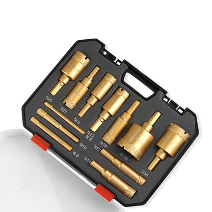 💎50% OFF NOW! 12‑Piece Dry Diamond Tile Hole Saw Kit, Vacuum Brazed Diamond Drill Bit Set, Multi‑Material Dry Drilling Hole Cutter for Tile, Marble, Ceramic & Masonry Work