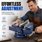 🛠️50% OFF NOW! Wide‑Opening Industrial Heavy‑Duty Tilt Bench Vise, Nodular Cast Iron 360° Swivel Base 0‑90° Tilting Workbench Vice for Workshop Grinding, Drilling & Metal Working