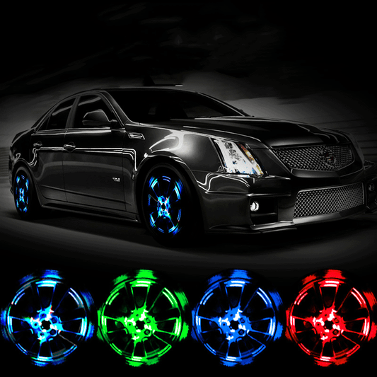 🚗50% OFF NOW! Weatherproof LED Tyre Wheel Lights – Multi‑Color Auto Wheel Hub LED Lamp, Long‑Battery Car Tire Decor Lights, IP67 Waterproof Safety Night Warning Light for Vehicle Styling
