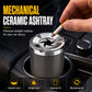 🚗50% OFF NOW! Rotating Car Ashtray with Ceramic Inner Liner, Mechanical Airtight Lid Car Cup‑Holder Ashtray, Universal Fit Smokeless Ash Container for Vehicle Interior