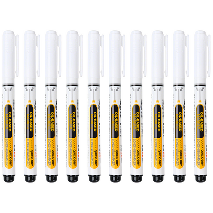 🖊️50% OFF NOW! Precision Tip Quick‑Dry Oil‑Based Marker Pen, 10 Pcs 5 Colors Long Nib Markers, Waterproof Oil Markers for Wood, Metal, Plastic, Industrial Marking & DIY Craft