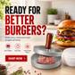 🍔50% OFF NOW! Burger Press with Wooden Handle, Aluminum Hamburger Patty Maker, Makes Uniform Even‑Shape Beef Patties, Easy Release Burger Mold for Home BBQ & Kitchen Cooking