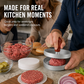 🍔50% OFF NOW! Burger Press with Wooden Handle, Aluminum Hamburger Patty Maker, Makes Uniform Even‑Shape Beef Patties, Easy Release Burger Mold for Home BBQ & Kitchen Cooking