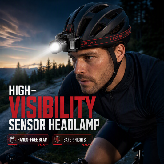 🔦50% OFF NOW! Rechargeable Motion Sensor LED Headlamp – Bright Zoomable Head Light with Hands-Free Gesture Control, IPX Waterproof Head Torch for Camping, Hiking, Fishing & Emergency