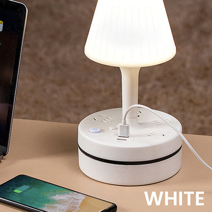 💡50% OFF NOW! Bedside Lamp with AC Outlets & USB Ports – Multi‑Function Nightstand Table Lamp, Soft Dimmable Bedroom Reading Lamp for Nightstand Dorm Home Decor