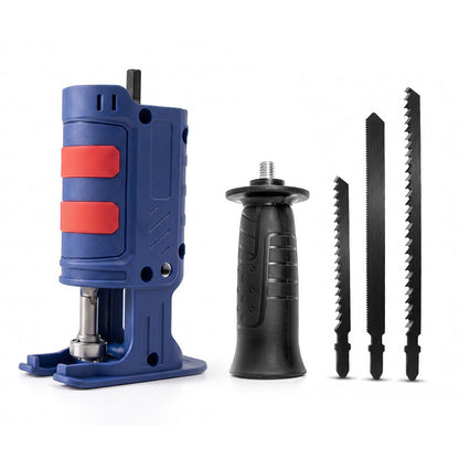 🔧50% OFF NOW! Drill to Reciprocating Saw Adapter, Portable Electric Drill Convertor with Saw Blades, for Wood, Plastic & Branch Cutting