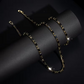 ✨50% OFF NOW! Sparkling Jewelry Set for Men – Gold Tone Black Crystal Necklace & Bracelet Set, Elegant Hip Hop Mens Jewelry for Party, Wedding & Daily Wear