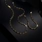 ✨50% OFF NOW! Sparkling Jewelry Set for Men – Gold Tone Black Crystal Necklace & Bracelet Set, Elegant Hip Hop Mens Jewelry for Party, Wedding & Daily Wear