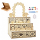 💀50% OFF NOW! Day of the Dead 3-Tier Wooden Ofrenda Altar – Hollow Cutout Memorial Altar Shelf, DIY Paintable Display Stand for Día de los Muertos Home Decor