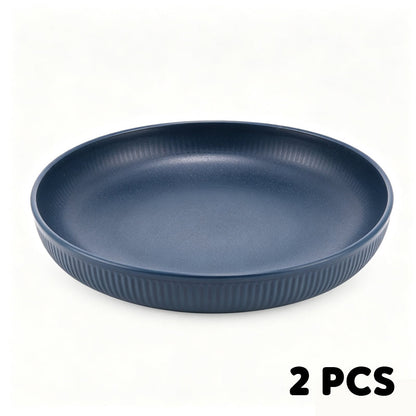 🍽️50% OFF NOW! Unbreakable Wheat Straw Dinner Plates – Reusable Shatter‑Resistant Eco‑Friendly Dining Plates, Stackable Microwave Safe Plates for Kitchen Camping Picnic