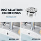 🚰50% OFF NOW! Round Bathroom Sink Basin Overflow Hole Cover Set, Anti‑Clog Sink Drain Overflow Insert, Decorative Replacement Cap for Bathroom Vanity Sink Basin