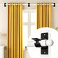 50% OFF NOW! No‑Drill Curtain Rod Brackets, Self‑Adhesive Transparent Curtain Rod Holders, Punch‑Free Wall Mount Clips for Curtain Rod, No Screw No Damage for Home Window Decoration