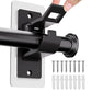 50% OFF NOW! No‑Drill Curtain Rod Brackets, Self‑Adhesive Transparent Curtain Rod Holders, Punch‑Free Wall Mount Clips for Curtain Rod, No Screw No Damage for Home Window Decoration