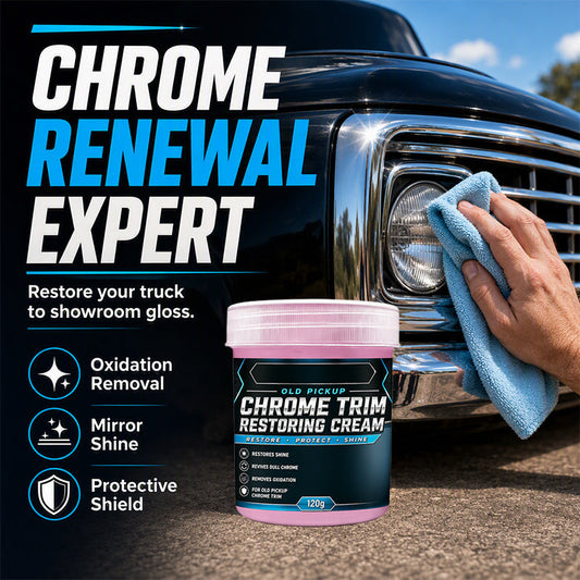 ✨50% OFF NOW! Chrome Trim Restoring Cream – Car Chrome Revival Polish Cream, Remove Oxidation & Rust, Restore Mirror Shine for Auto Metal Trim