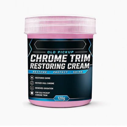 ✨50% OFF NOW! Chrome Trim Restoring Cream – Car Chrome Revival Polish Cream, Remove Oxidation & Rust, Restore Mirror Shine for Auto Metal Trim