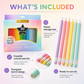 ✏️50% OFF NOW! 50‑Color Erasable Triangular Colored Pencils with Eraser Tips, Pastel Shades Art Pencil Set, Non‑Toxic Drawing Pencils for Kids, Sketching, Journaling & School Art Supplies
