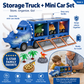 🦖50% OFF NOW! Interactive Dinosaur Transporter Toy Truck, Dinosaur Storage Carrier Truck with Lights & Music, Pull‑Back Mini Dino Cars & Dino Figures, Kids Dinosaur Play Set for Boys & Girls Gift