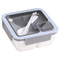 🍱50% OFF NOW! Portioned Microwave‑Safe Lunch Box with Cutlery Storage, 850ML Compartment Bento Box, Leak‑Proof Food Container for Office, School & Outdoor Meal Prep