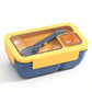 🍱50% OFF NOW! Portioned Microwave‑Safe Lunch Box with Cutlery Storage, 850ML Compartment Bento Box, Leak‑Proof Food Container for Office, School & Outdoor Meal Prep