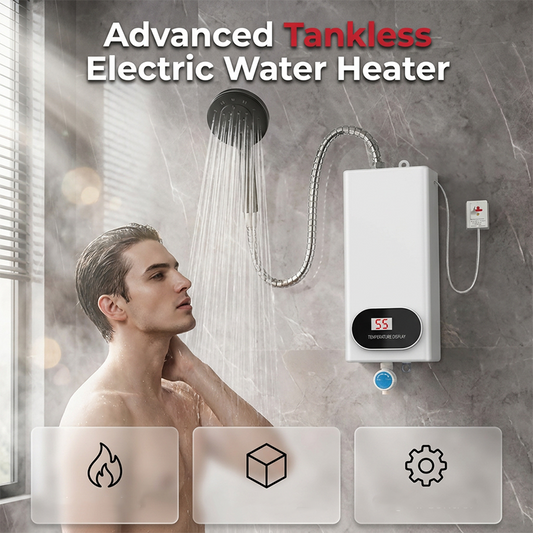 🚿50% OFF NOW! 3500W Digital Tankless Electric Water Heater‑ On‑Demand Instant Hot Water Unit, Wall‑Mount Digital Temperature Display Water Heater for Home Bathroom Use