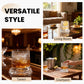 🥃50% OFF NOW! 360° Rotating Whiskey Glass Tumbler – Vintage Embossed Crystal Spinning Old Fashioned Glass, Luxury Rotatable Cocktail Glass for Bar, Home & Party