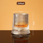 🥃50% OFF NOW! 360° Rotating Whiskey Glass Tumbler – Vintage Embossed Crystal Spinning Old Fashioned Glass, Luxury Rotatable Cocktail Glass for Bar, Home & Party