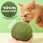 🐱50% OFF NOW! Huge 10cm Natural Catnip Ball, Giant Cat Chew Toy, Interactive Mint Toy for Indoor Cats & Kittens, Stress Relief & Teeth Cleaning
