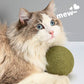 🐱50% OFF NOW! Huge 10cm Natural Catnip Ball, Giant Cat Chew Toy, Interactive Mint Toy for Indoor Cats & Kittens, Stress Relief & Teeth Cleaning