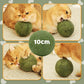 🐱50% OFF NOW! Huge 10cm Natural Catnip Ball, Giant Cat Chew Toy, Interactive Mint Toy for Indoor Cats & Kittens, Stress Relief & Teeth Cleaning