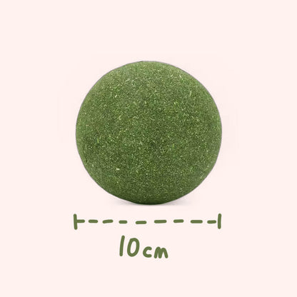 🐱50% OFF NOW! Huge 10cm Natural Catnip Ball, Giant Cat Chew Toy, Interactive Mint Toy for Indoor Cats & Kittens, Stress Relief & Teeth Cleaning