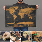 🌍50% OFF NOW! Scratch‑Off World Map Travel Journal Poster – Large Scratchable Travel World Map Wall Art, Home Decor Poster to Record Visited Countries, Perfect Travel Gift for Adventurers