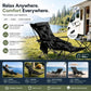 🏕️50% OFF NOW! Adjustable Padded Outdoor Folding Recliner Chair‑Portable Heavy‑Duty Camping Lounger with Footrest, Supports 150KG for RV Garden Picnic